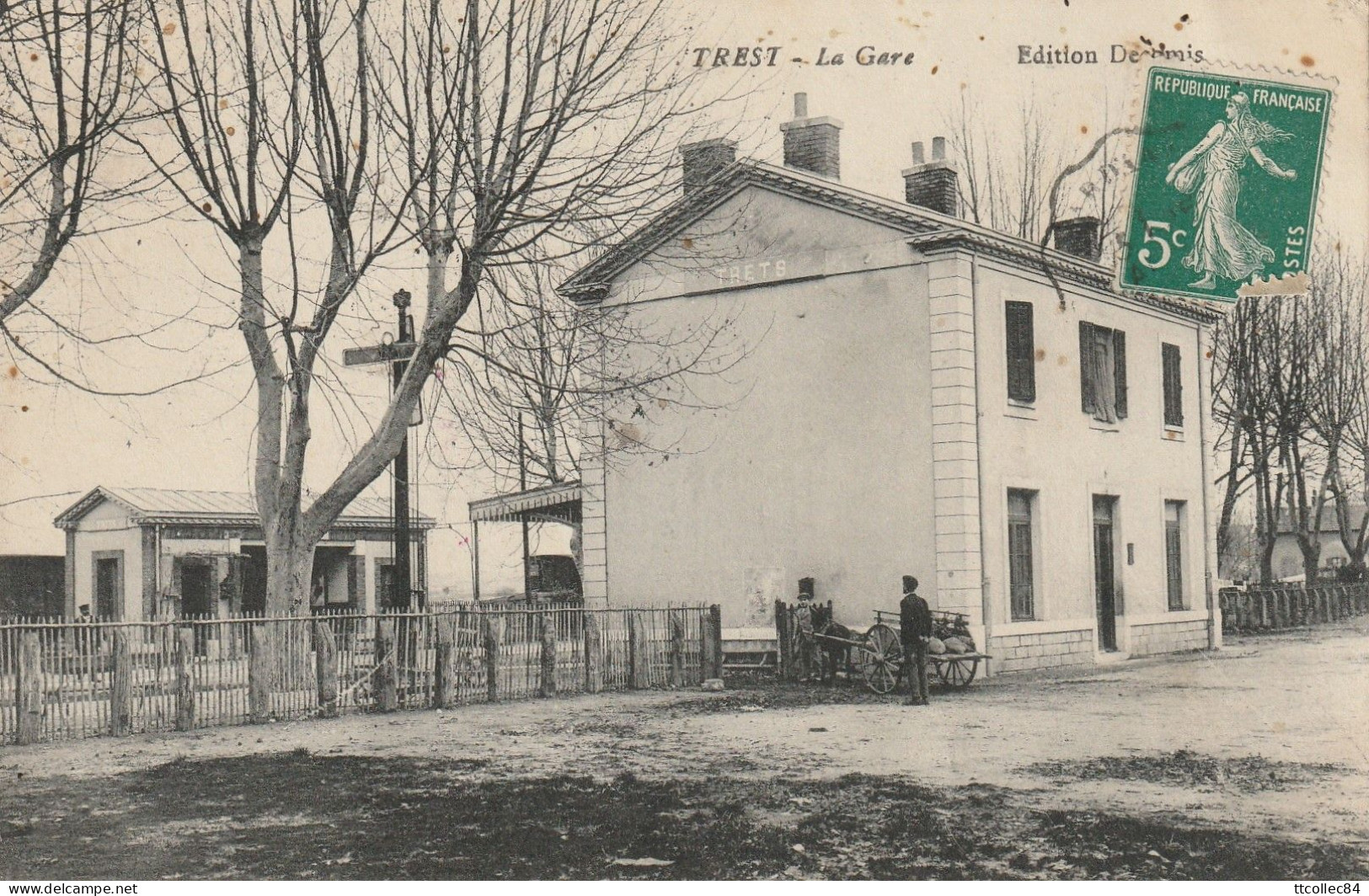 CPA-13-TRETS-La Gare - Trets