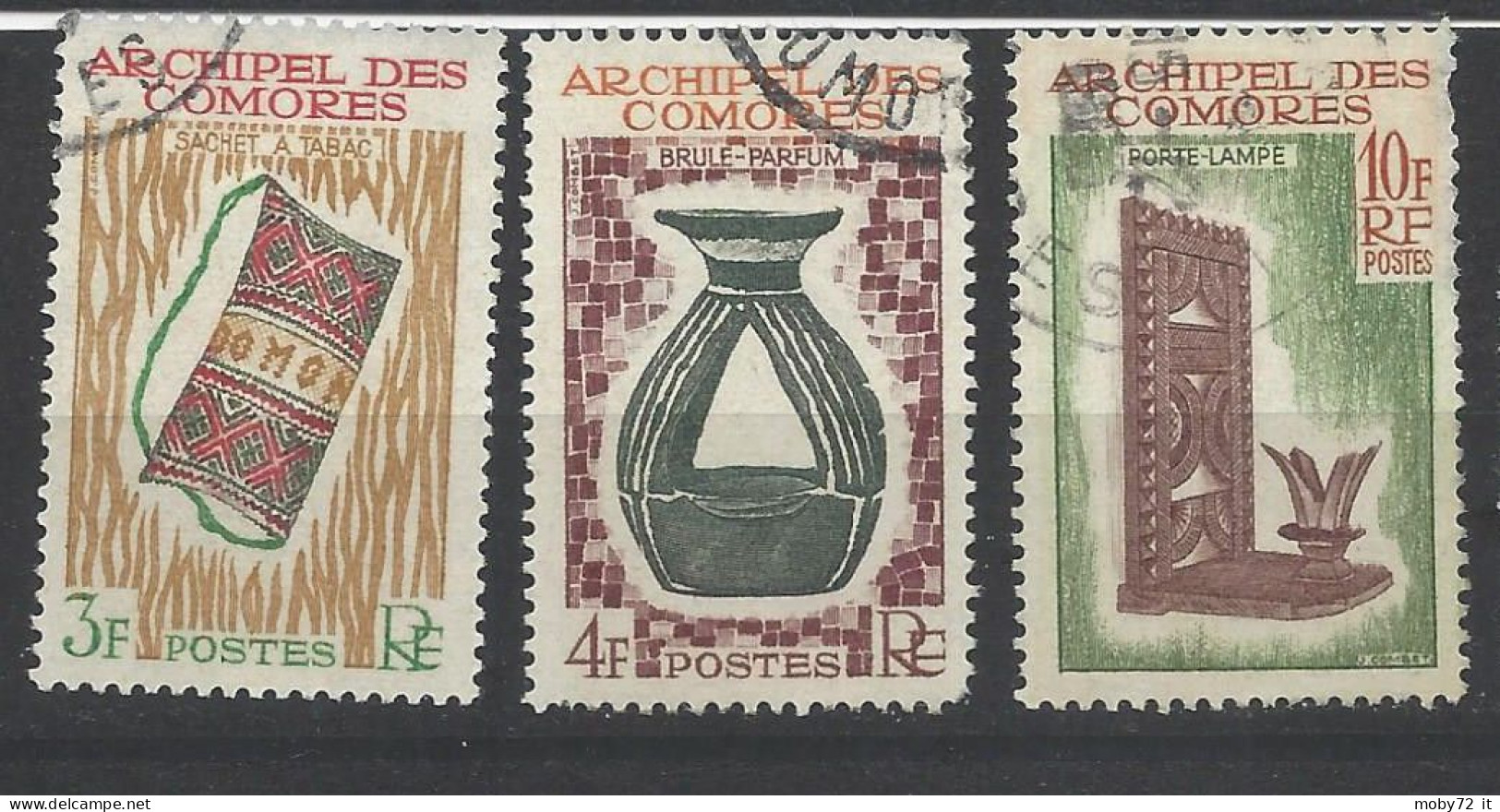Comore - 1963 - Usato/used - Artigianato - Mi N. 55/57 - Used Stamps