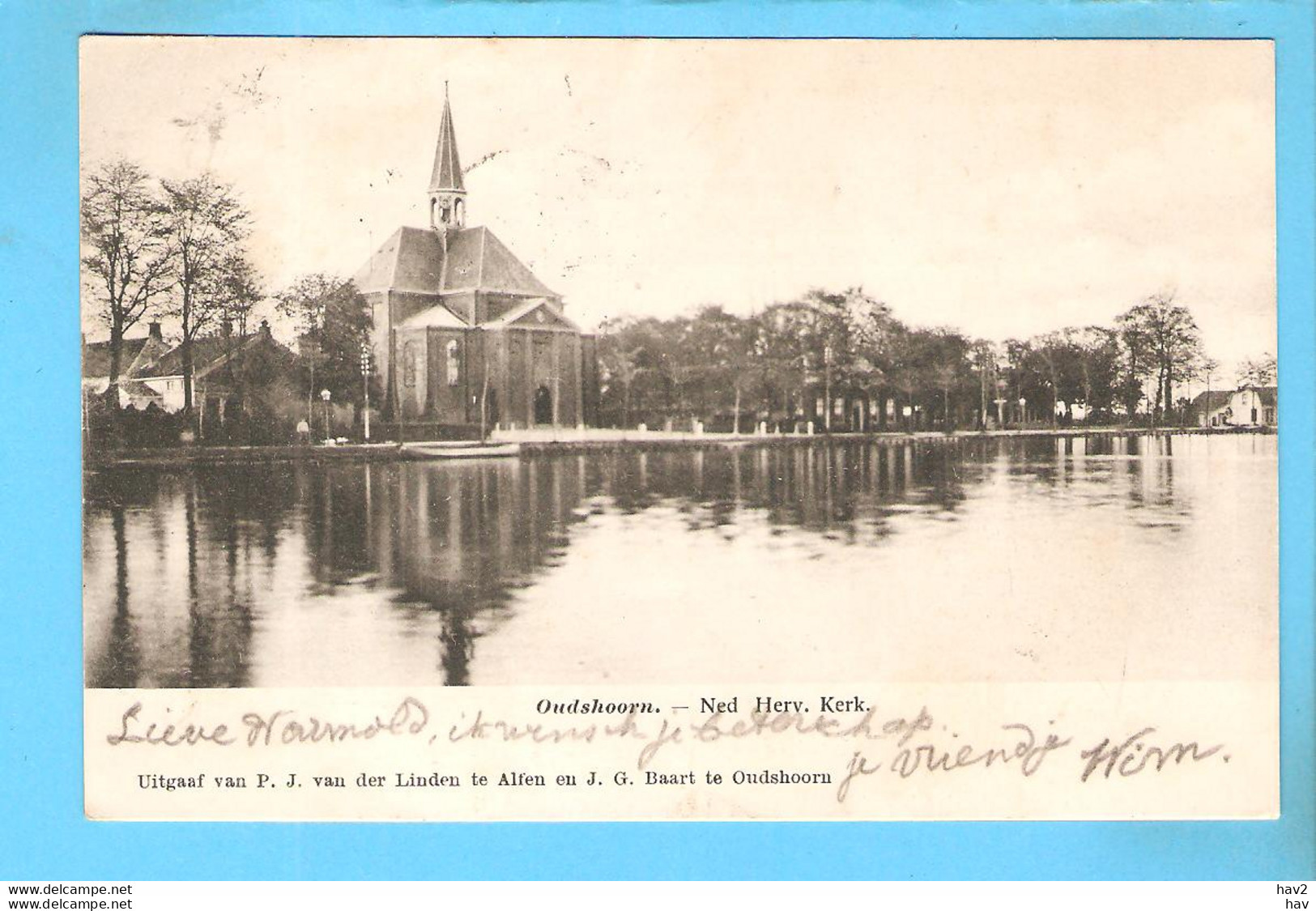 Oudshoorn Gezicht Op Ned Hervormde Kerk 1904 RY57446 - Alphen A/d Rijn