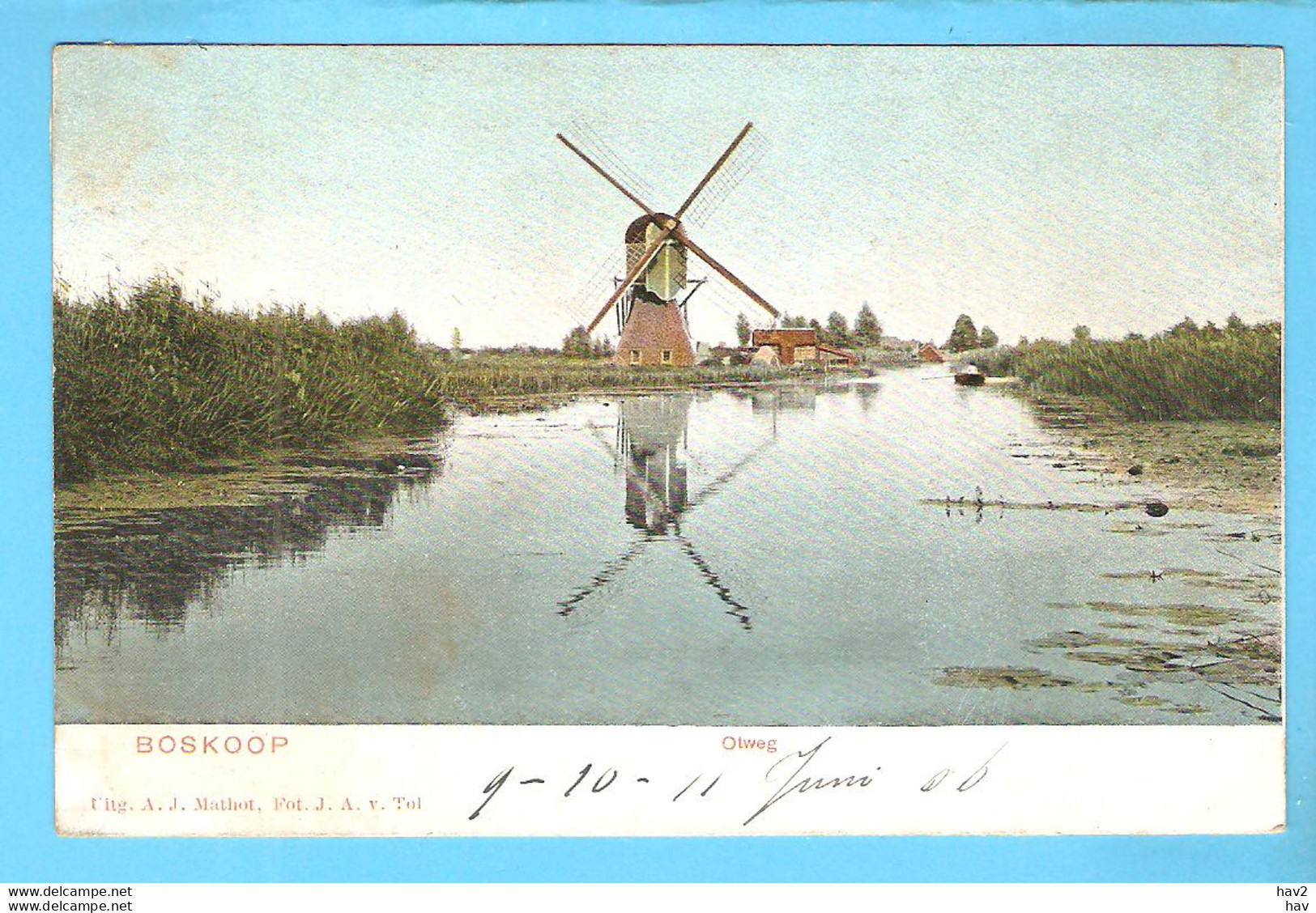 Boskoop Oltweg Met Molen 1906 RY56711 - Boskoop