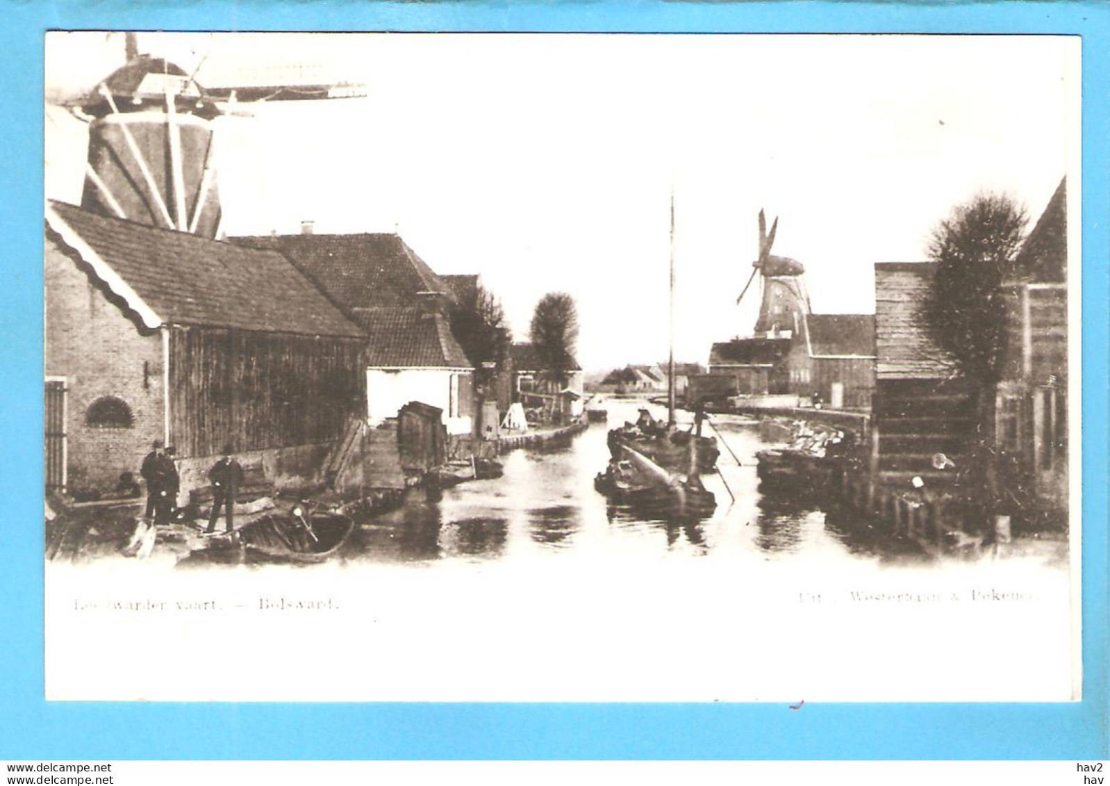 Bolsward Molens Leeuwardervaart Repro/foto ML1715 - Bolsward