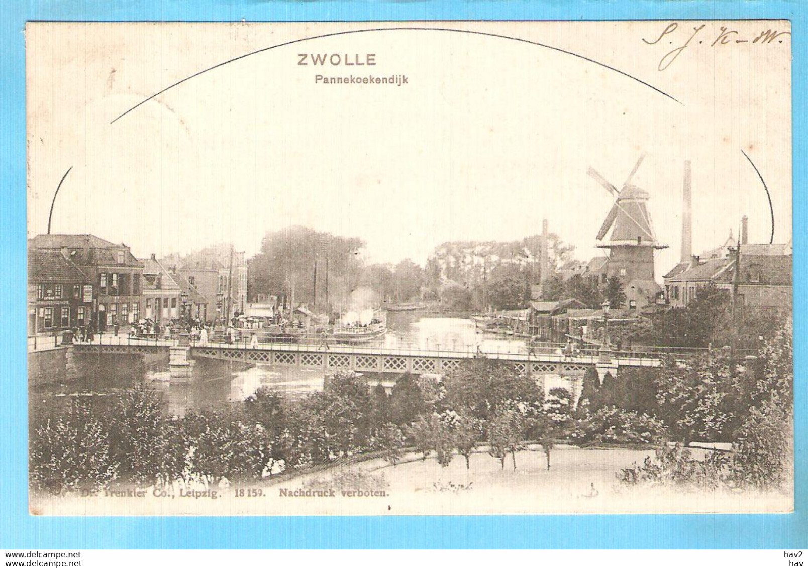 Zwolle Pannekoekendijk Met Molen 1903 RY57418 - Zwolle