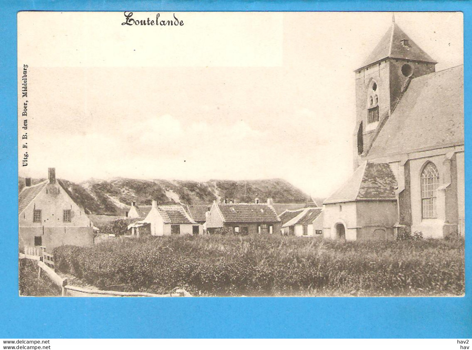 Zoutelande Gezicht Op Duinen En Kerk RY49888 - Zoutelande