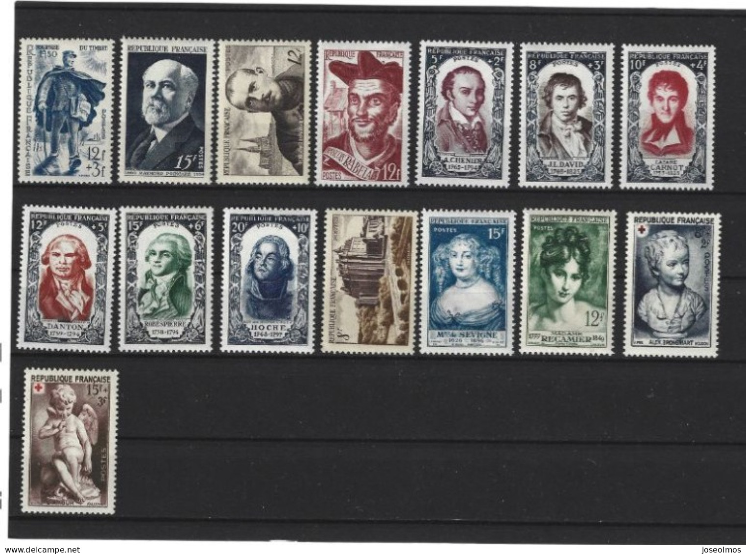 TIMBRES FRANCE ANNEE COMPLETE 1950 NEUF** LUXE - 1950-1959