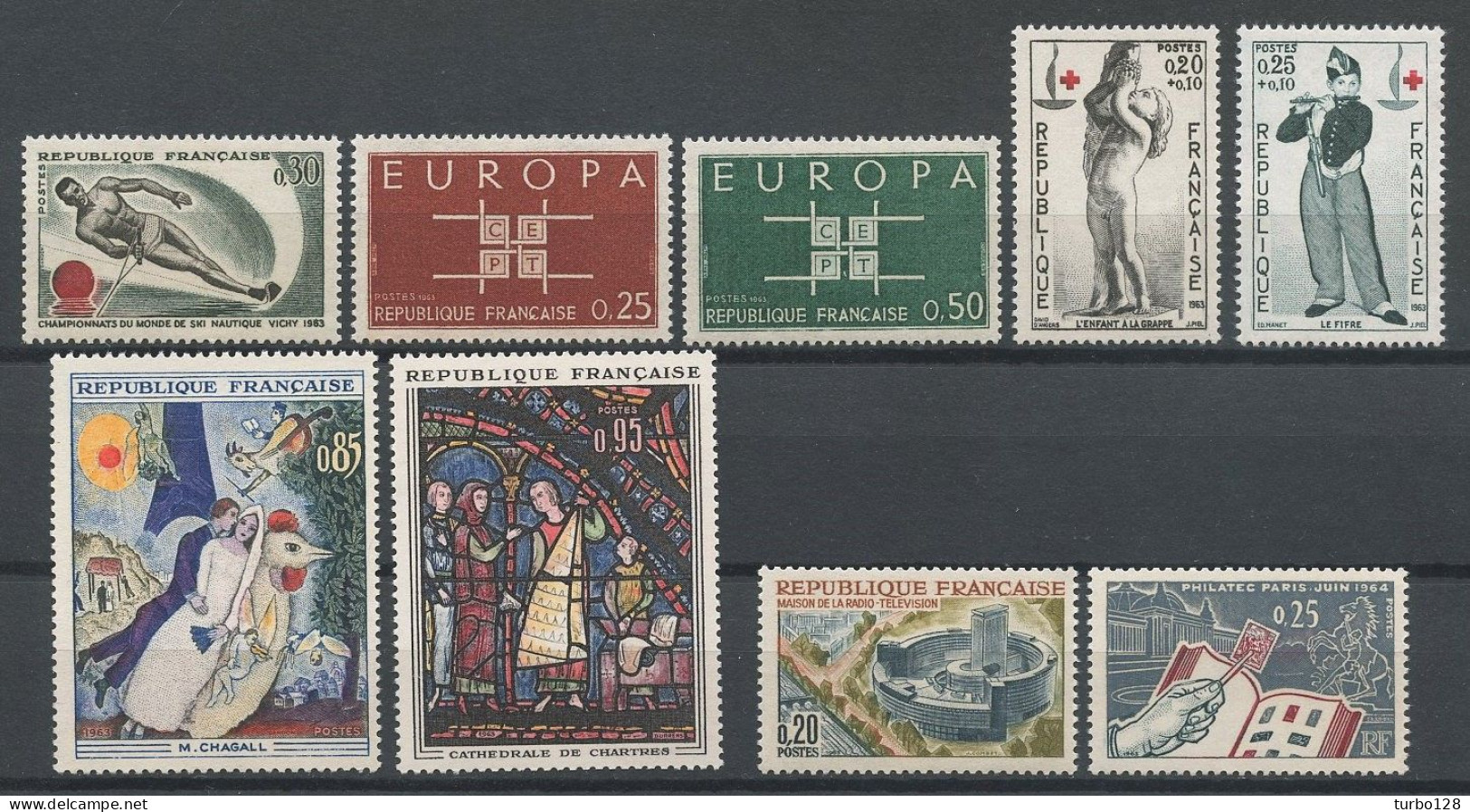 FRANCE ANNEE 1963 ** Complète ( 1368/1403 ) Neufs MNH Superbe C 34 € Scan Contractuel Jahrgang Ano Completo Full Year - 1960-1969