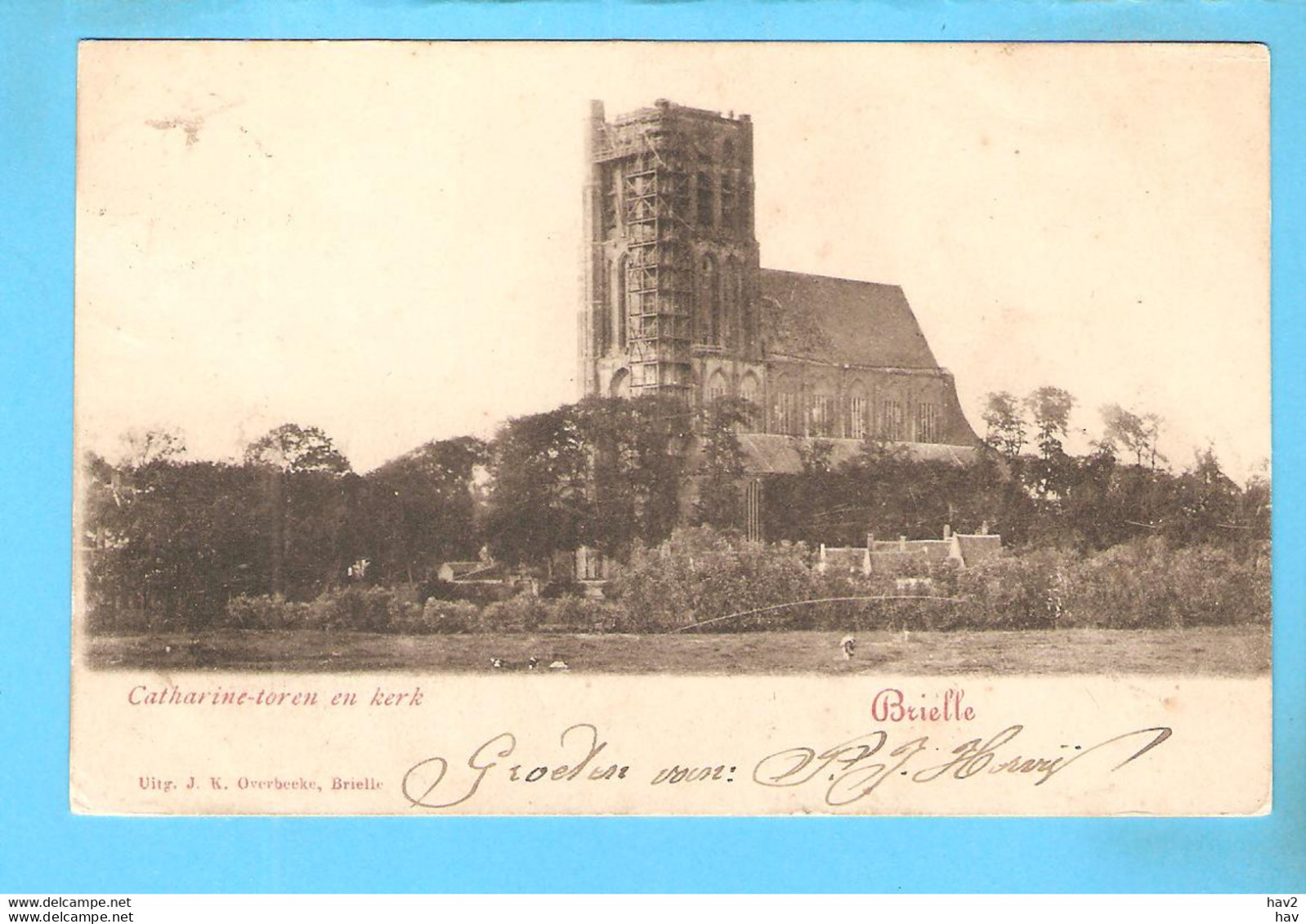 Brielle Catharijne Toren En Kerk 1901 RY57608 - Brielle