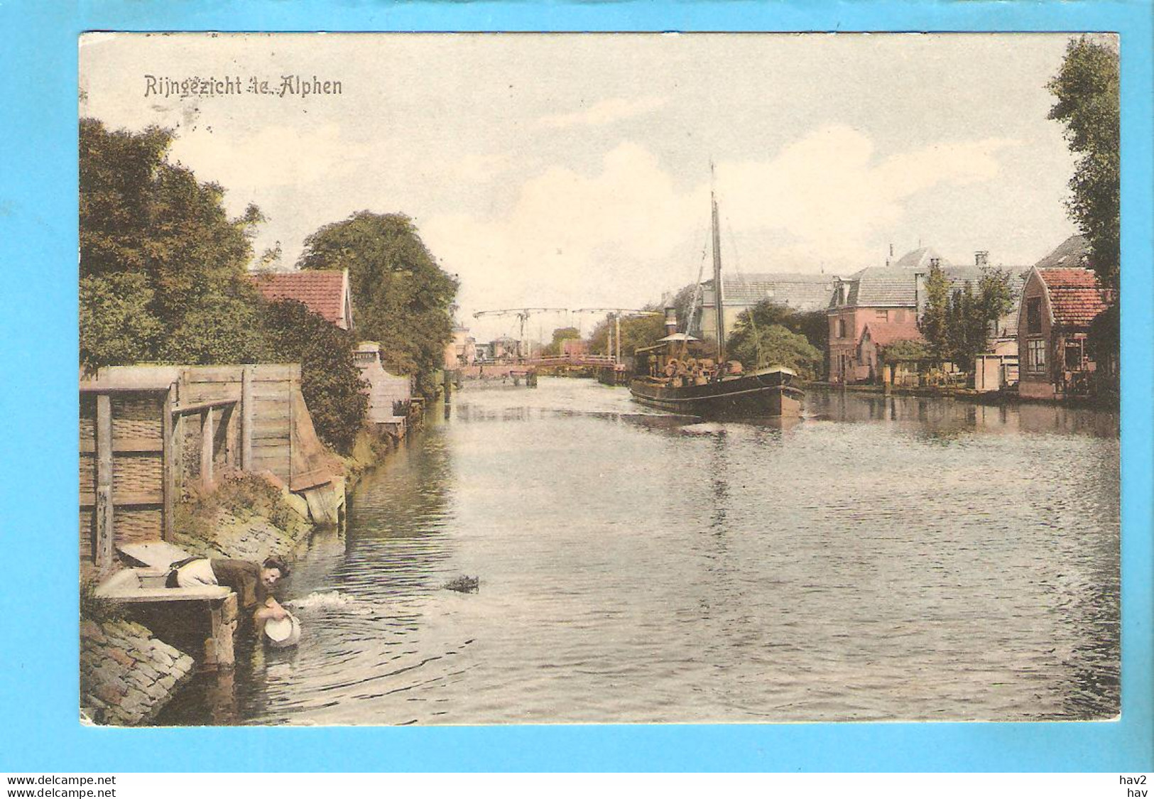 Alphen Rijngezicht Binnenvaart 1914 RY57452 - Alphen A/d Rijn