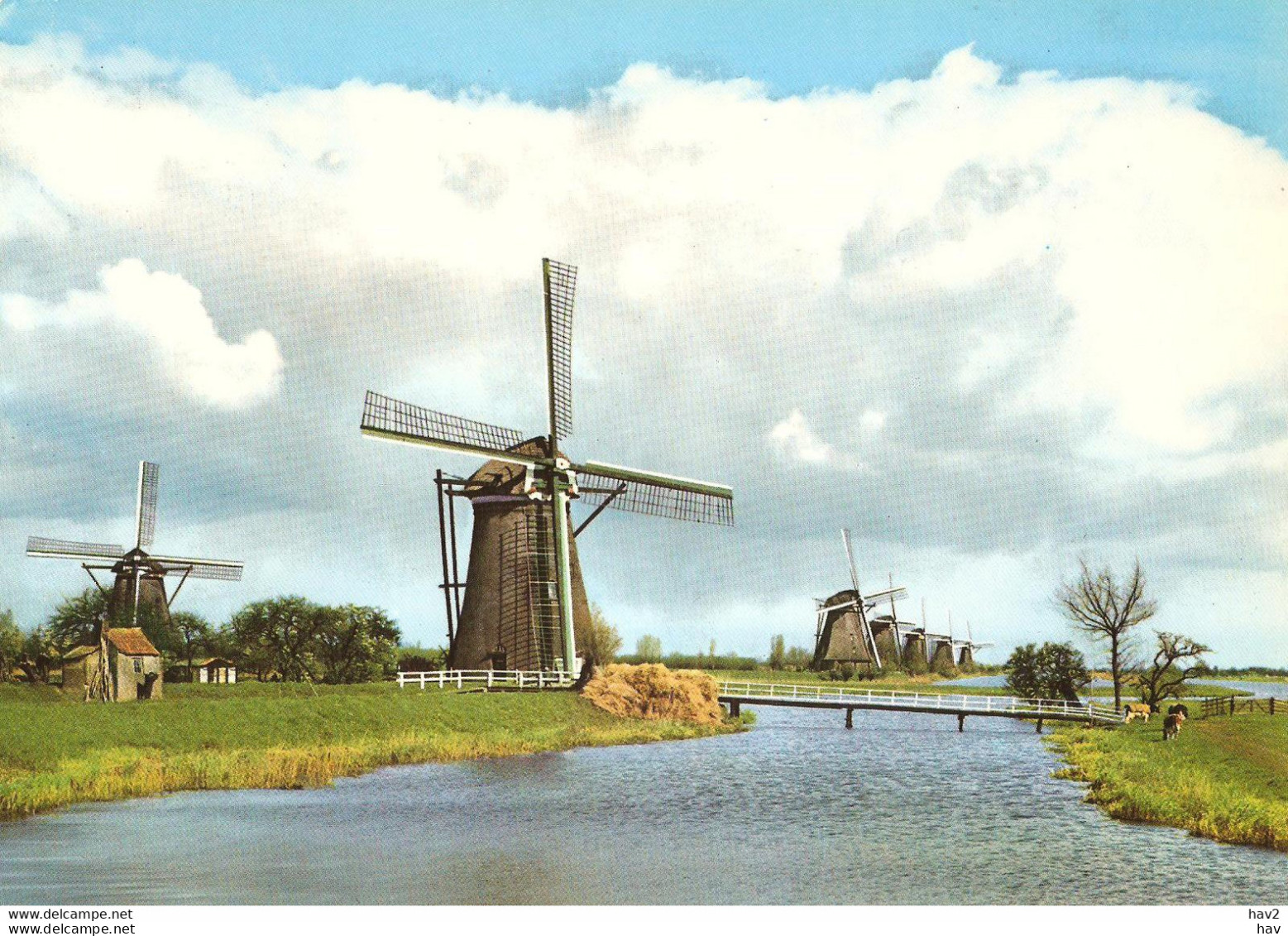 Superformaat Prentbriefkaart Molens Kinderdijk KE3627 - Kinderdijk