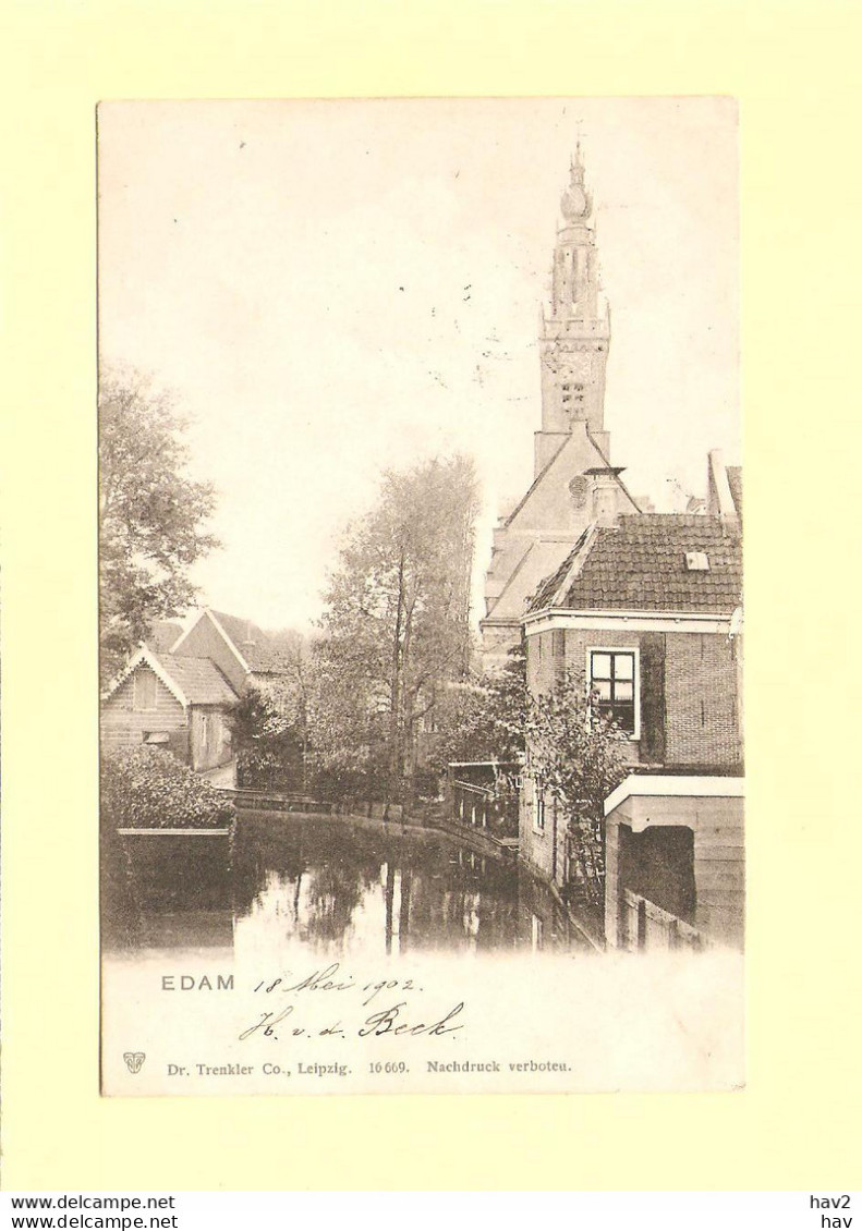 Edam Dorpsgezicht Met Kerk 1902 RY35145 - Edam