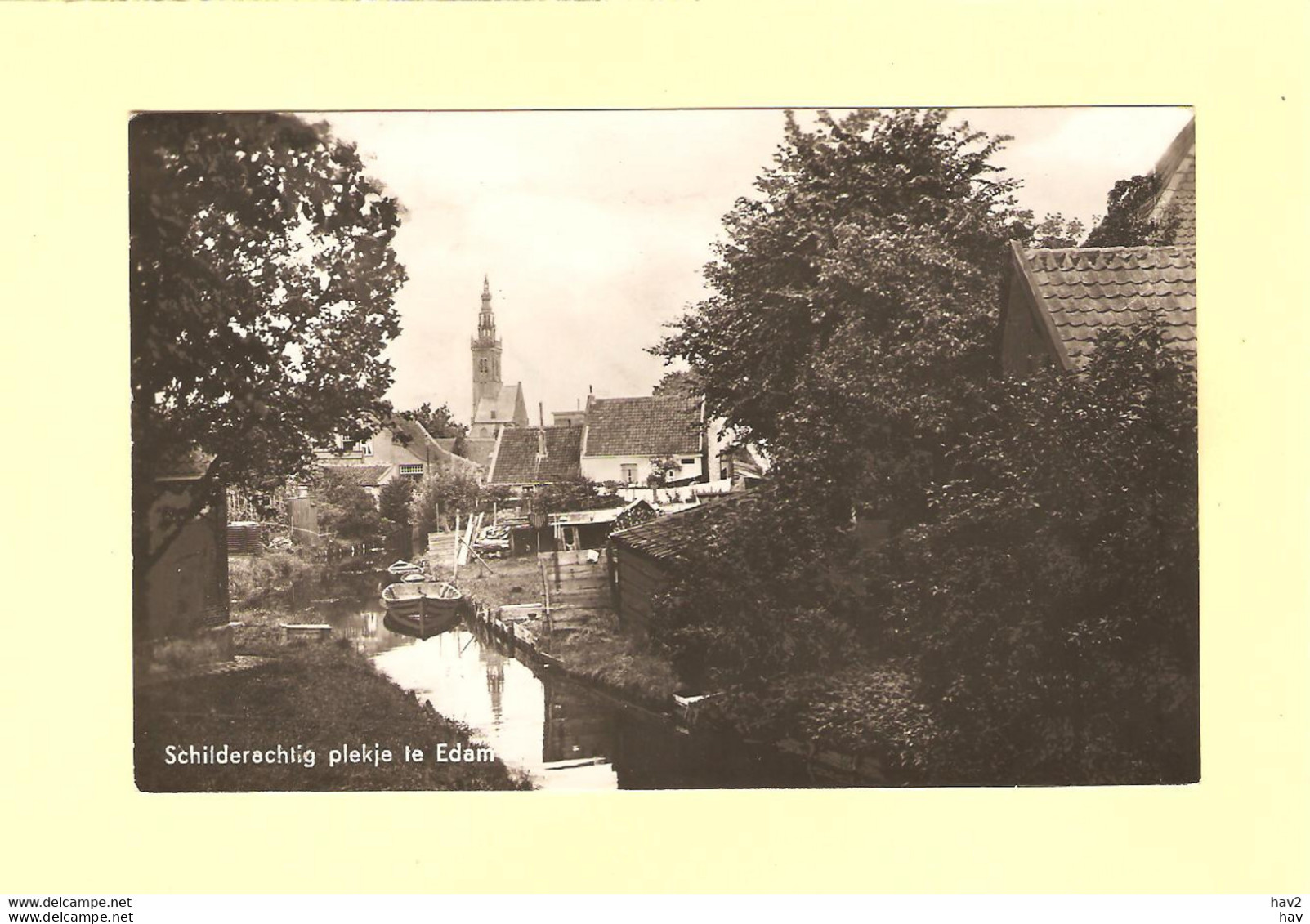 Edam Dorpsgezicht Sloot Met Bootje 1942 RY35041 - Edam