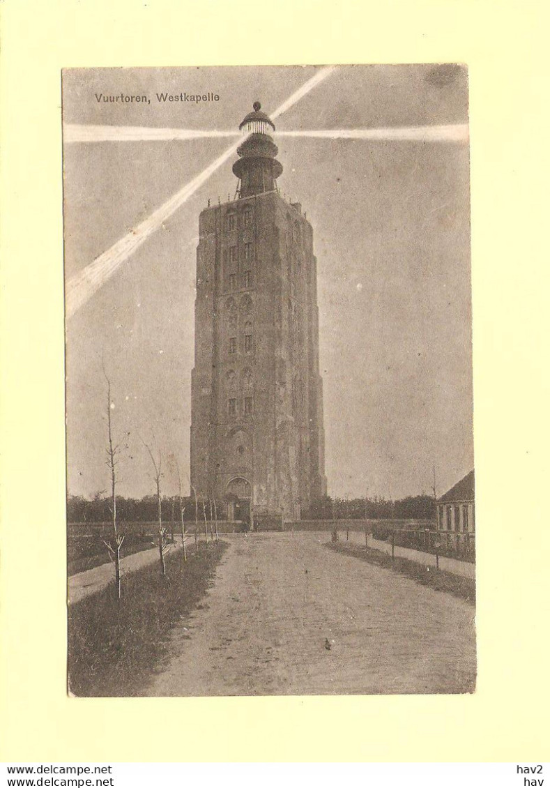 Westkapelle Weg Brandende Vuurtoren 1923 RY33440 - Westkapelle