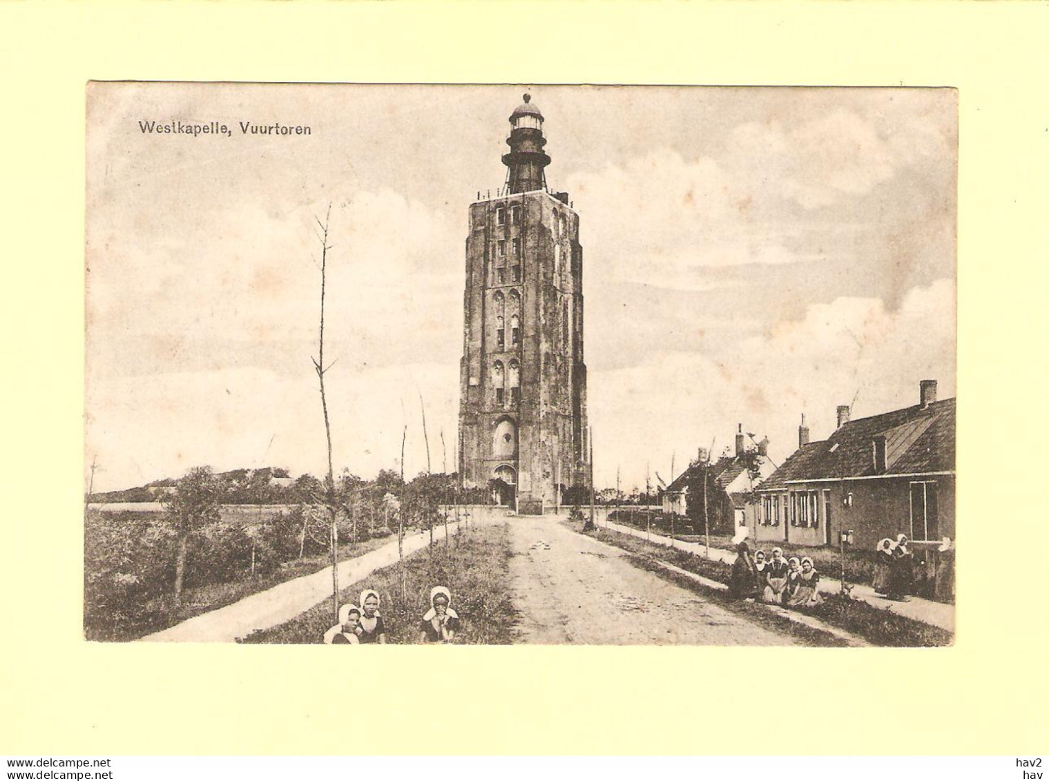 Westkapelle Huisjes Bij Vuurtoren 1923 RY33388 - Westkapelle