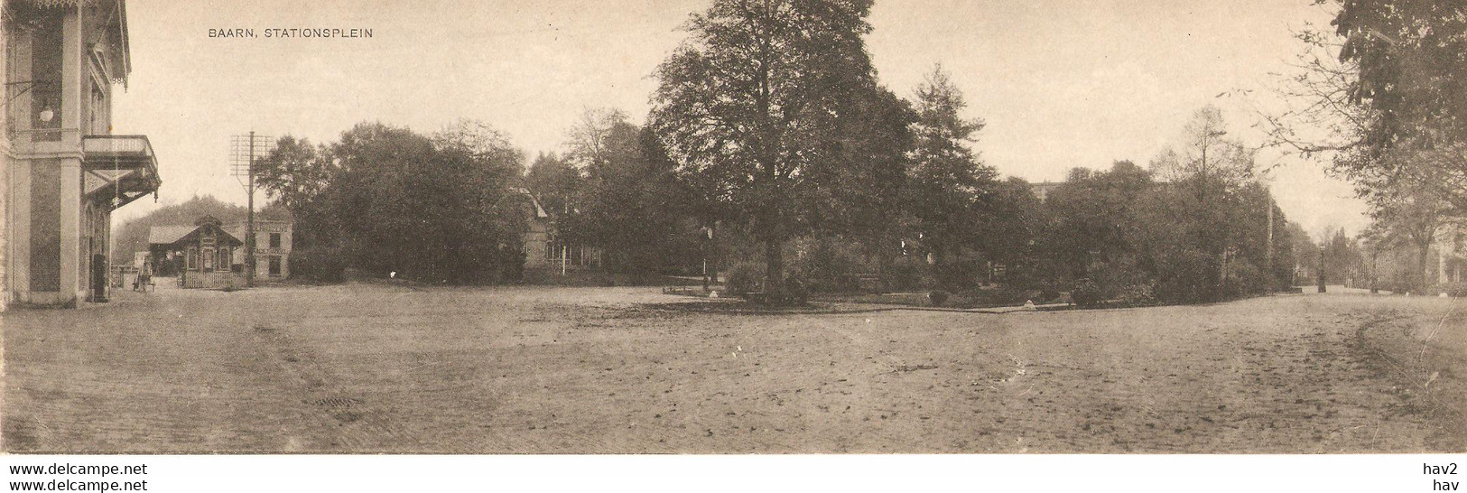 Baarn Stationsplein Groot Formaat Oude Kaart KE3783 - Baarn