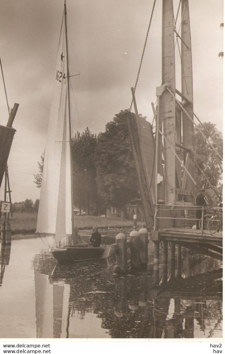 Vreeland Bootje Door Open Brug Foto Prentbriefkaart '38 KE3732 - Vreeland