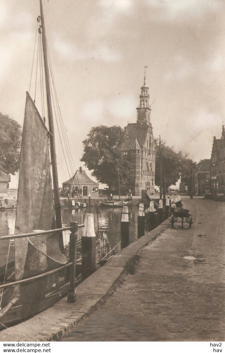 Hoorn Veermanskade Visafslag Foto Voor Prentbriefkaart KE3728 - Hoorn