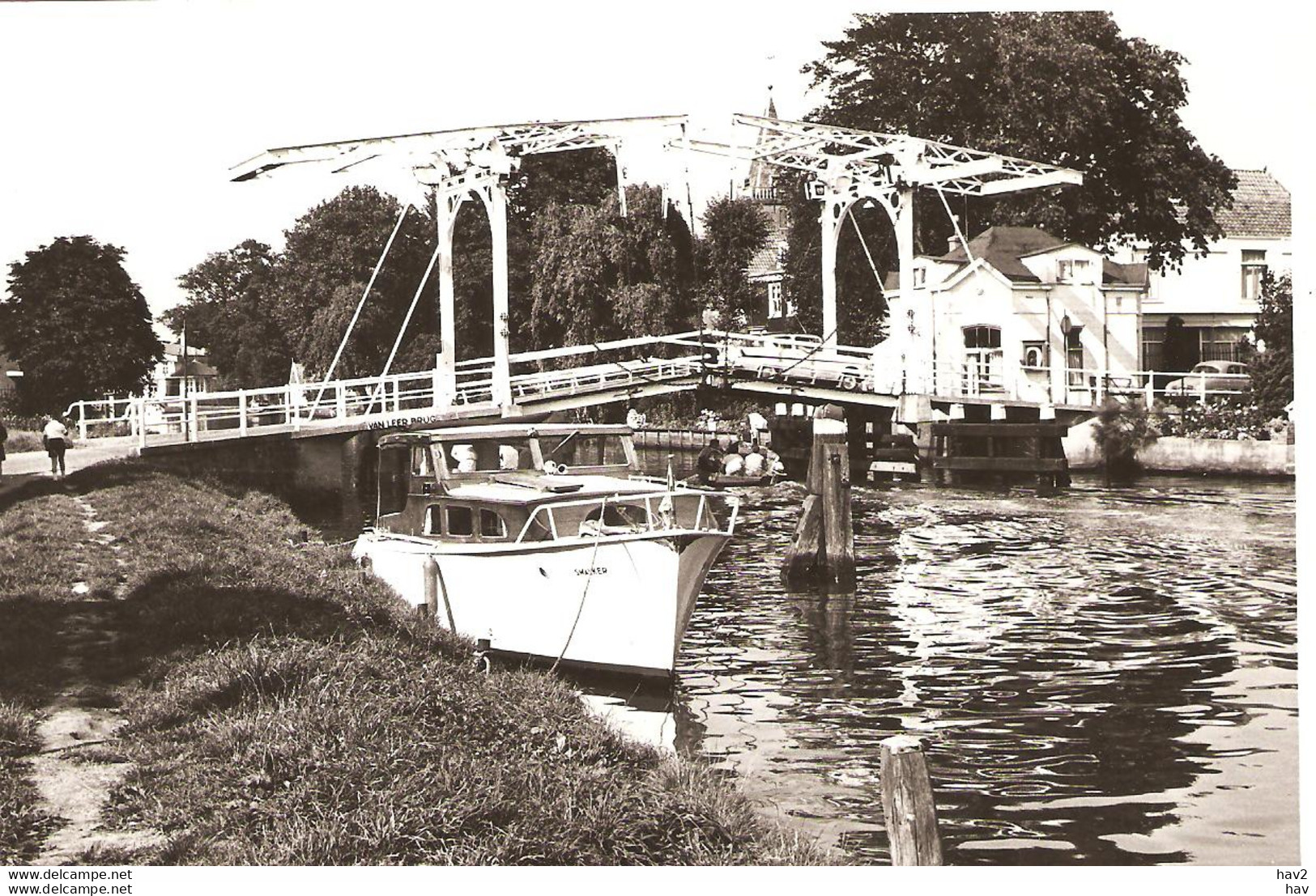 Vreeland Van Leer Brug, Bootje Foto Voor Prentbriefkaart KE3730 - Vreeland