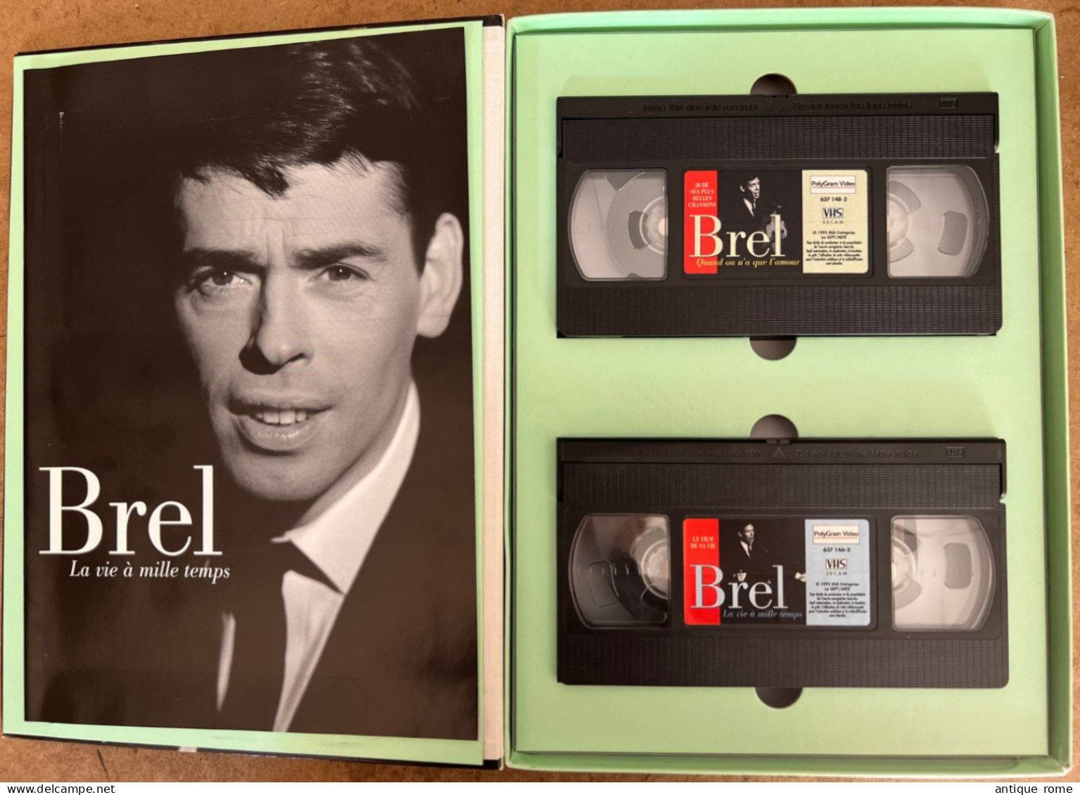 RARE Coffret Numéroté BREL_ La Vie à Mille Temps_ 1 Livret + 2 VHS En Bon Etat - Conciertos Y Música