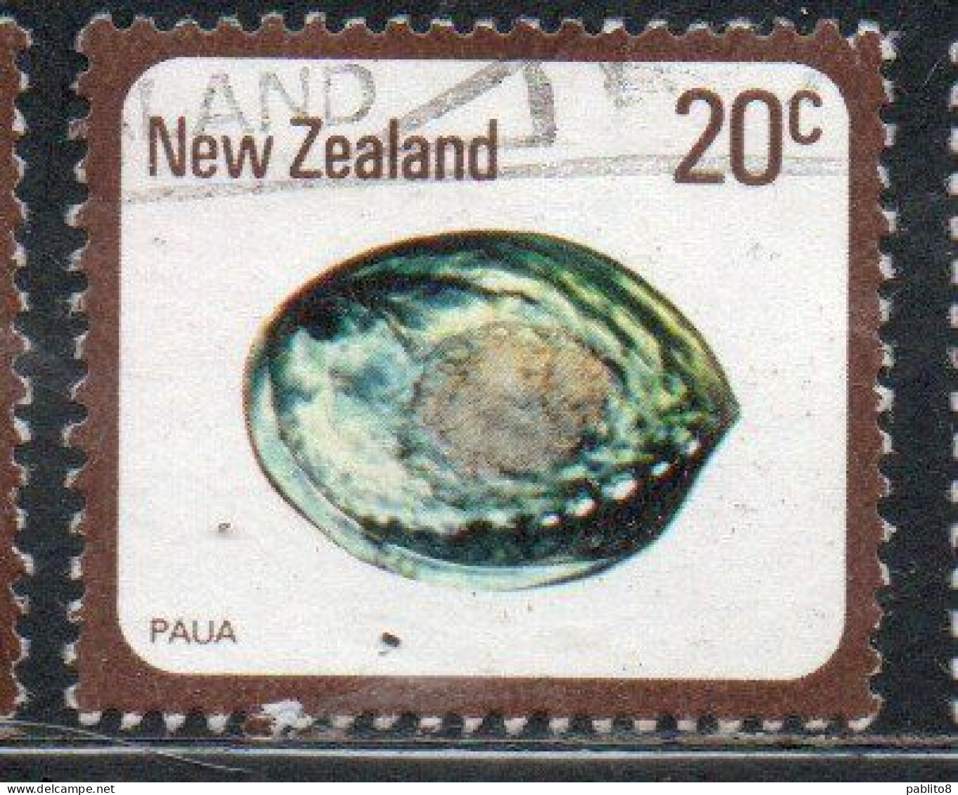 NEW ZEALAND NUOVA ZELANDA 1978 SHELLS PAUA HALIOTIS IRIS 20c USED USATO OBLITERE' - Used Stamps