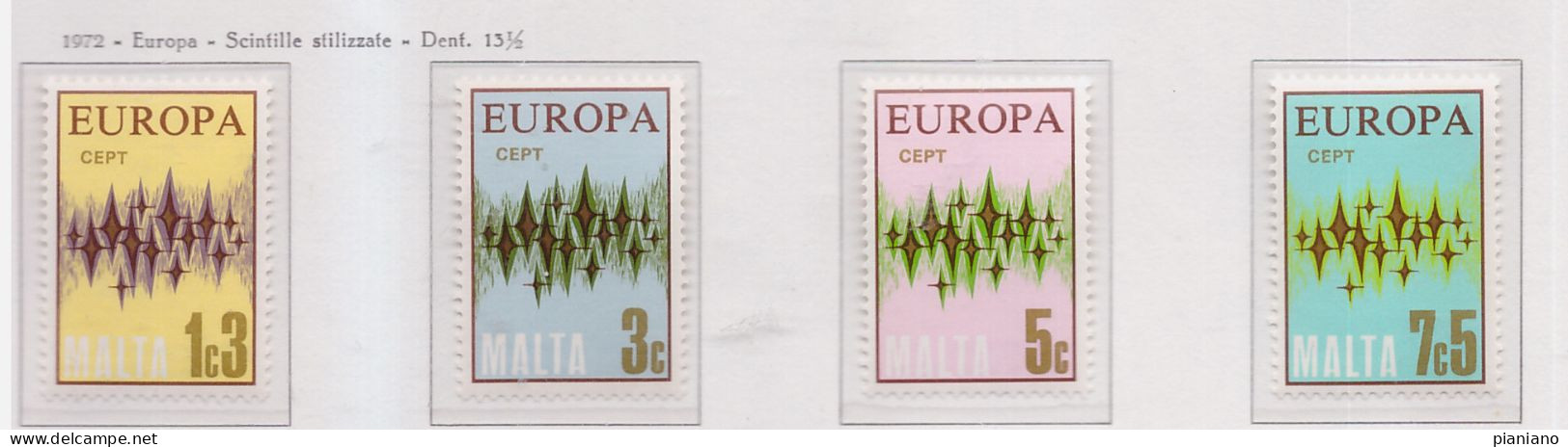 PIA - MALTA - 1972 - Europa  - (Yv 452-55) - 1972