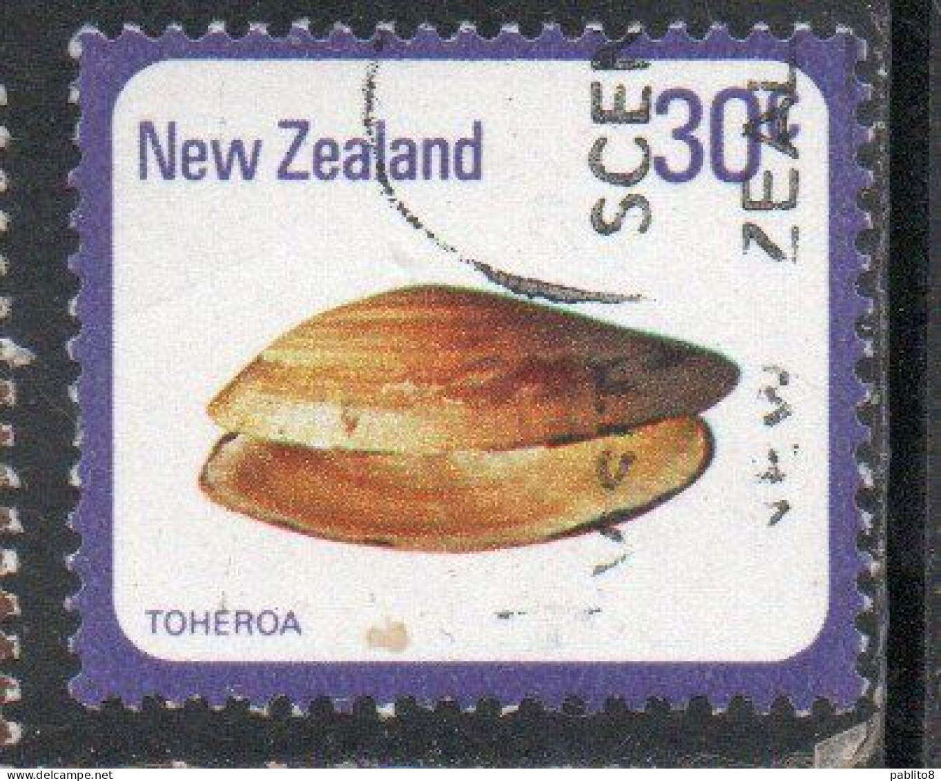 NEW ZEALAND NUOVA ZELANDA 1978 SHELLS TOHEROA PAPHIES VENTRICOSA 30c USED USATO OBLITERE' - Usati