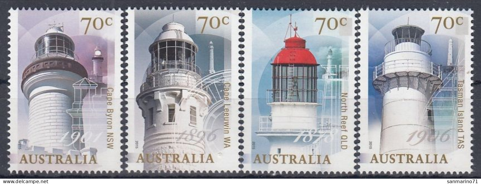 AUSTRALIA 4323-4326,unused,lighthouses - Mint Stamps