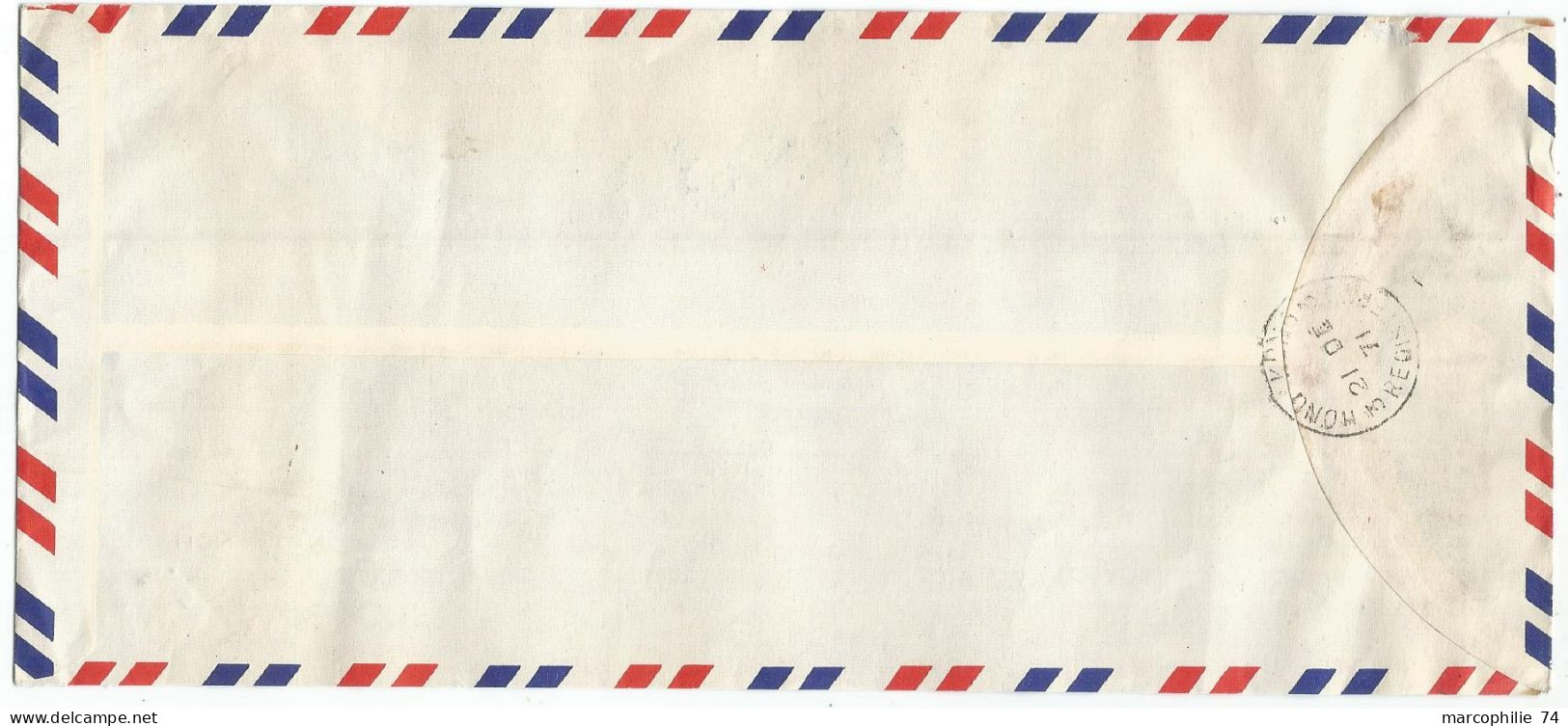 HONG KONG 50CX2+1.30 LARGE COVER REC AIR MAIL HONG KONG 1971 TO SUISSE - Storia Postale