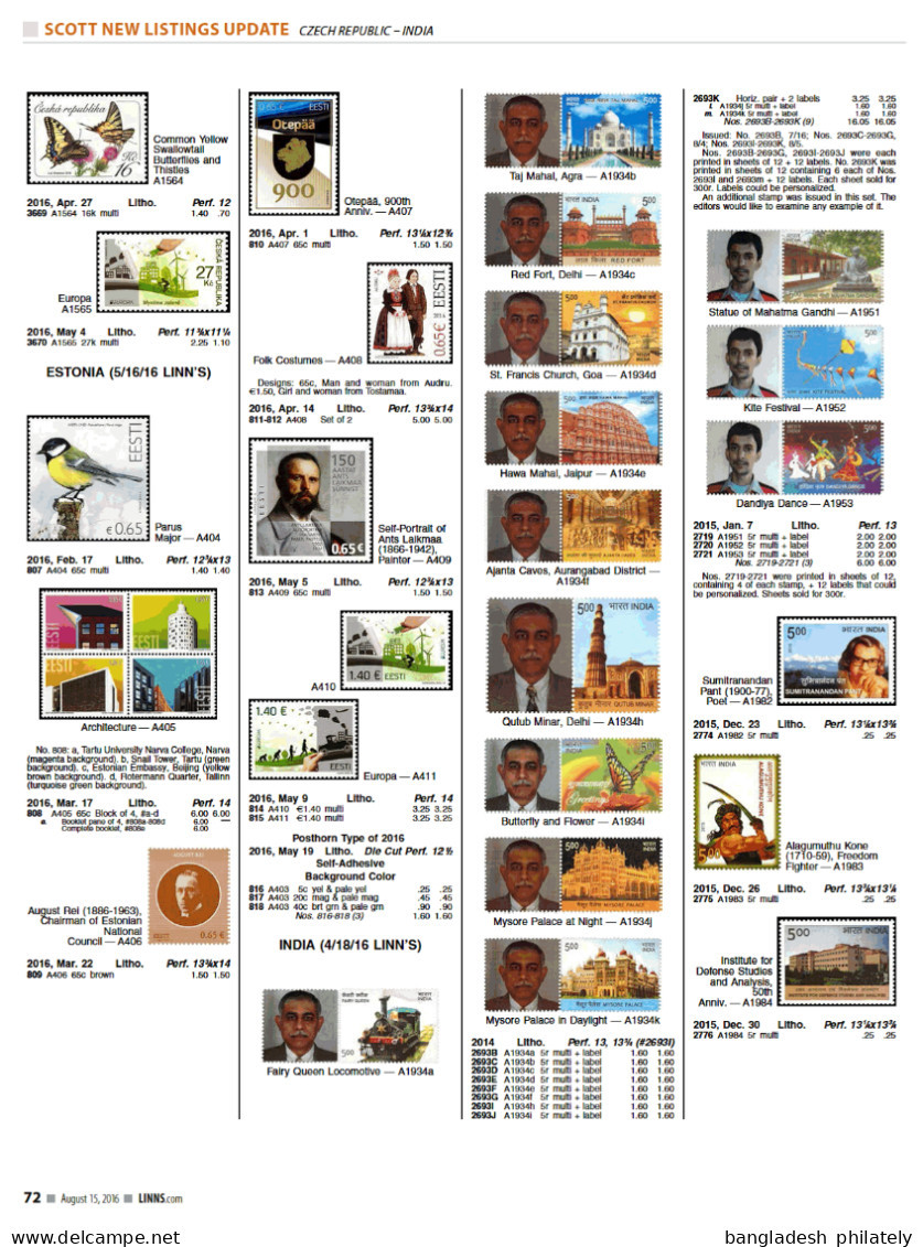 INDIA 2014 Extremely RARE Complete 11 My Stamp With TAB MNH- Missing From Year Pack- Church Train Butterfly Fish Buddha - Años Completos