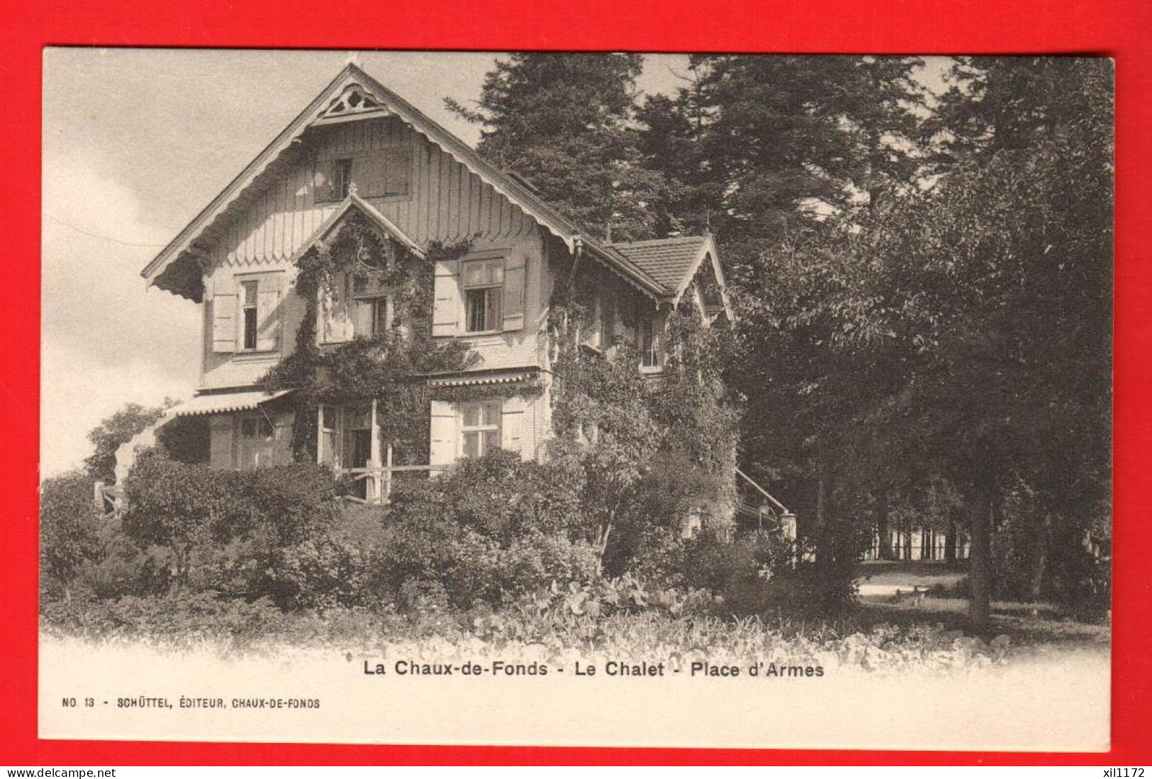 ZWN-08 RARE La Chaux-de-Fonds Le Chalet  Place D'Armes.  Schüttel 13. NC - Autres & Non Classés