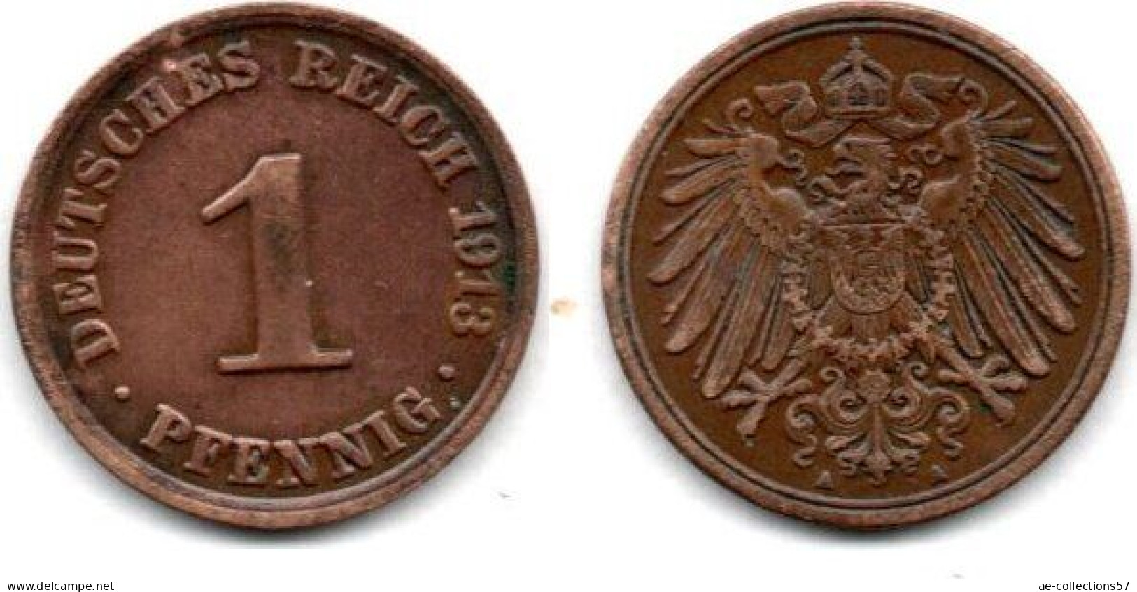 MA 24219 / Allemagne - Deutschland - Germany 1 Pfennig 1913 A TTB+ - 1 Pfennig