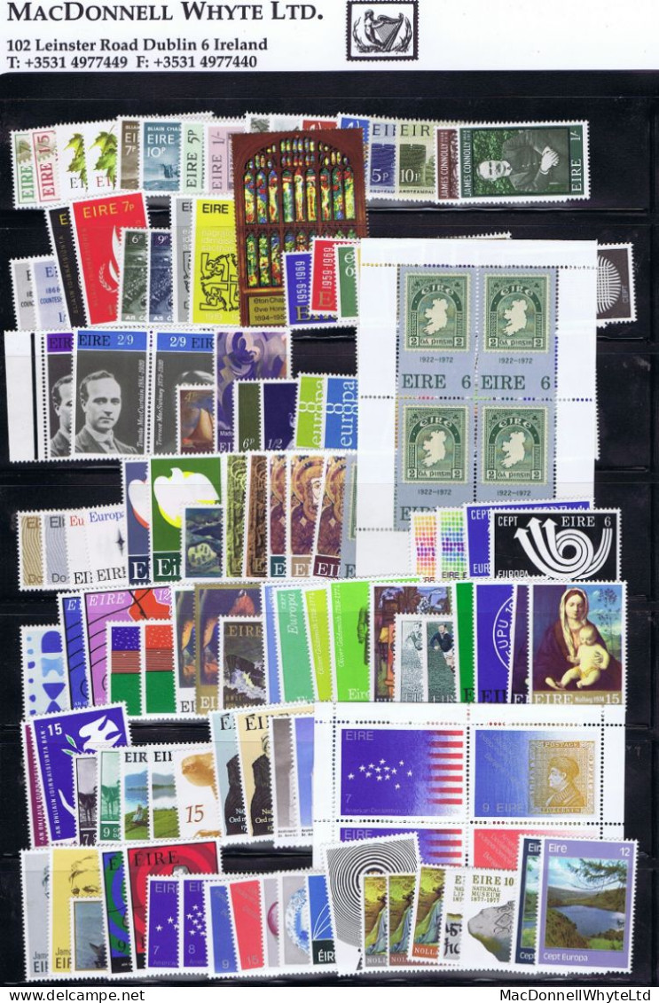 Ireland Commemoratives 1929 To 1986 Complete Mint Unmounted Never Hinged, Includes Miniature Sheets - Ungebraucht