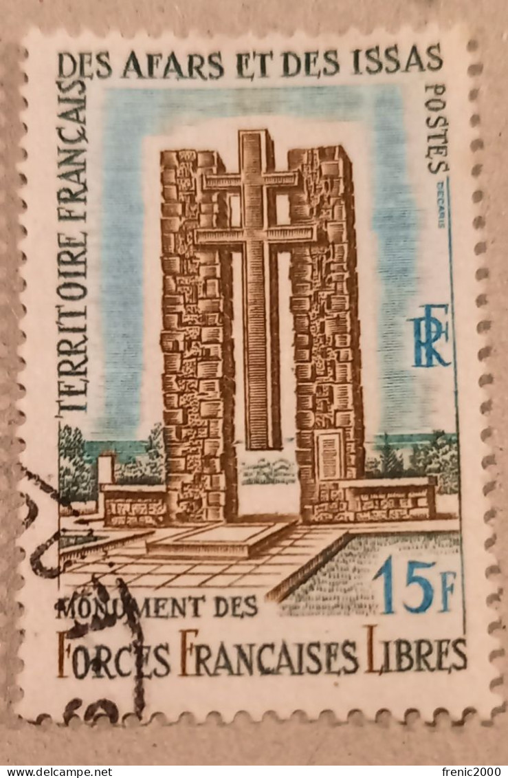 TC 109 -  Afars 347 Monument Aux Forces Françaises Libres - Oblitérés