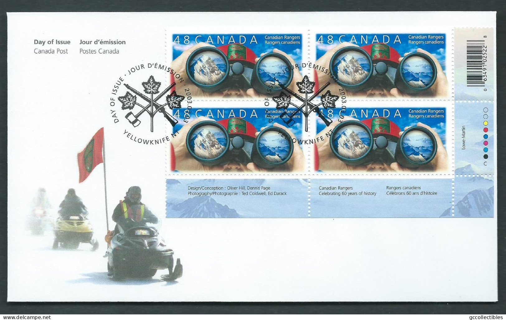 Canada # 1984 - L.R. P.B. With Barcode On FDC - Canadian Rangers - 2001-2010