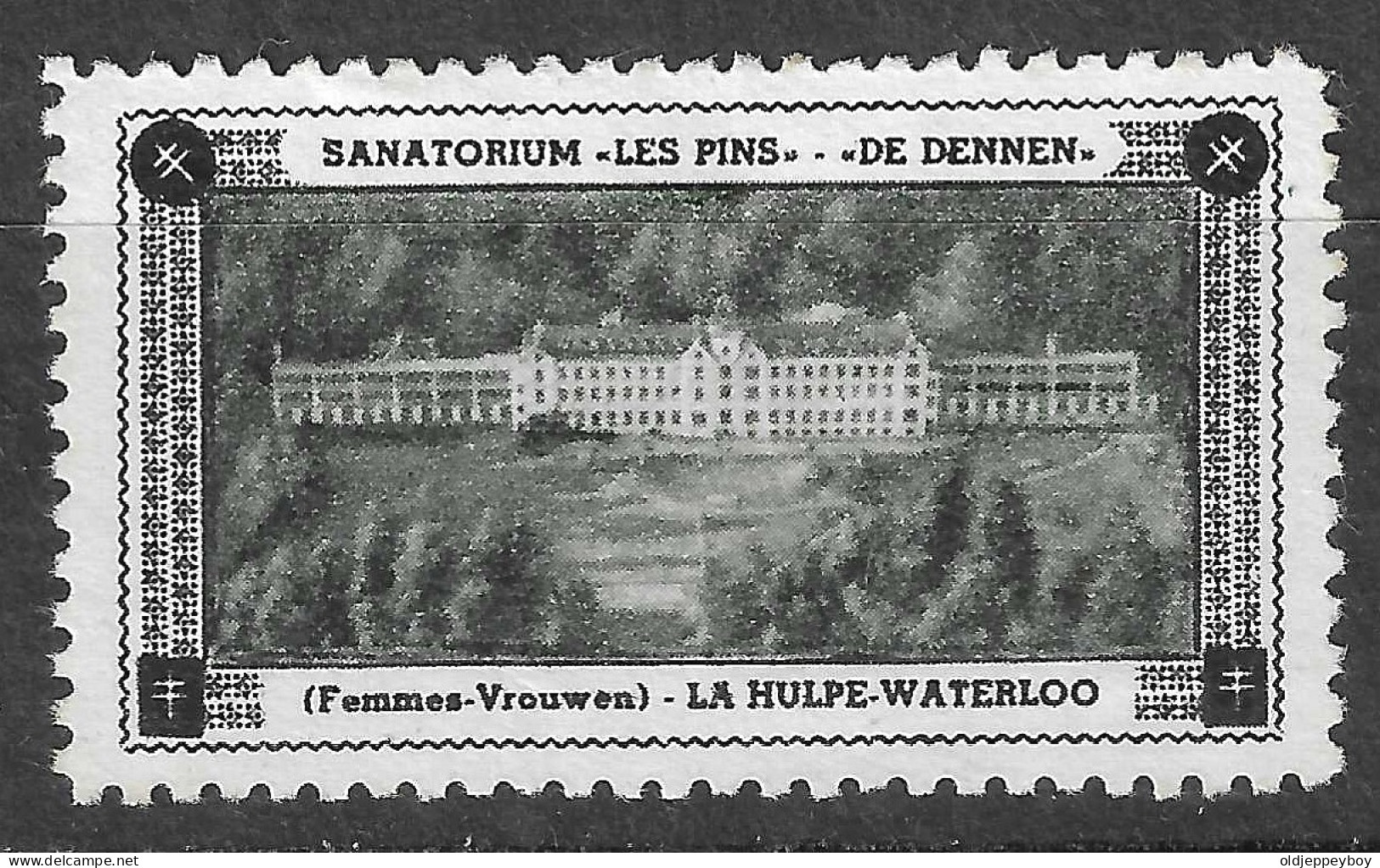 Sanatorium "les Pins" De Dennen Femmes Vrouwen LA HULPA WATERLOO  VIGNETTE Reklamemarke CINDERELLA Erinnophilie - Erinnofilia