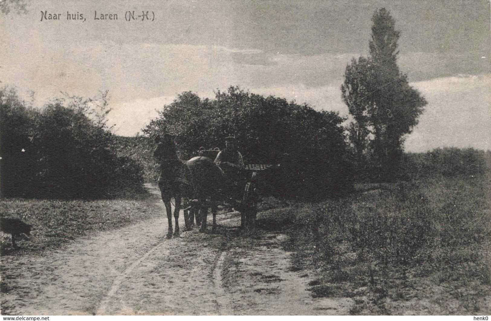 Laren Naar Huis Paard En Wagen ZW173 - Laren (NH)