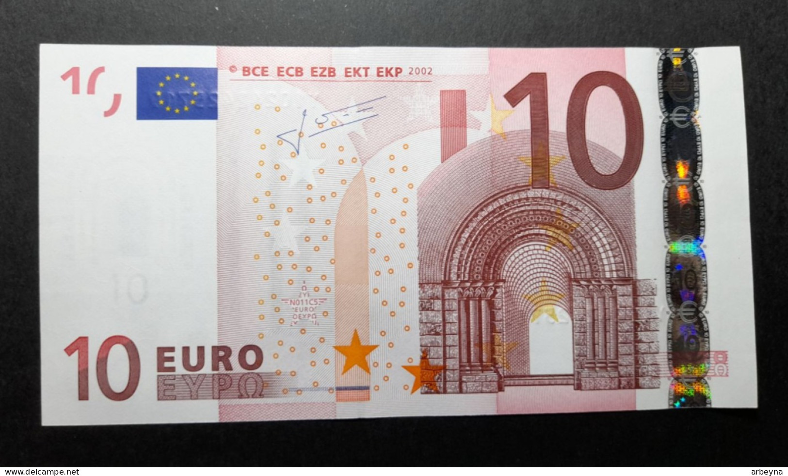 Greece 10Y N011  UNC  Trichet Signature - 10 Euro