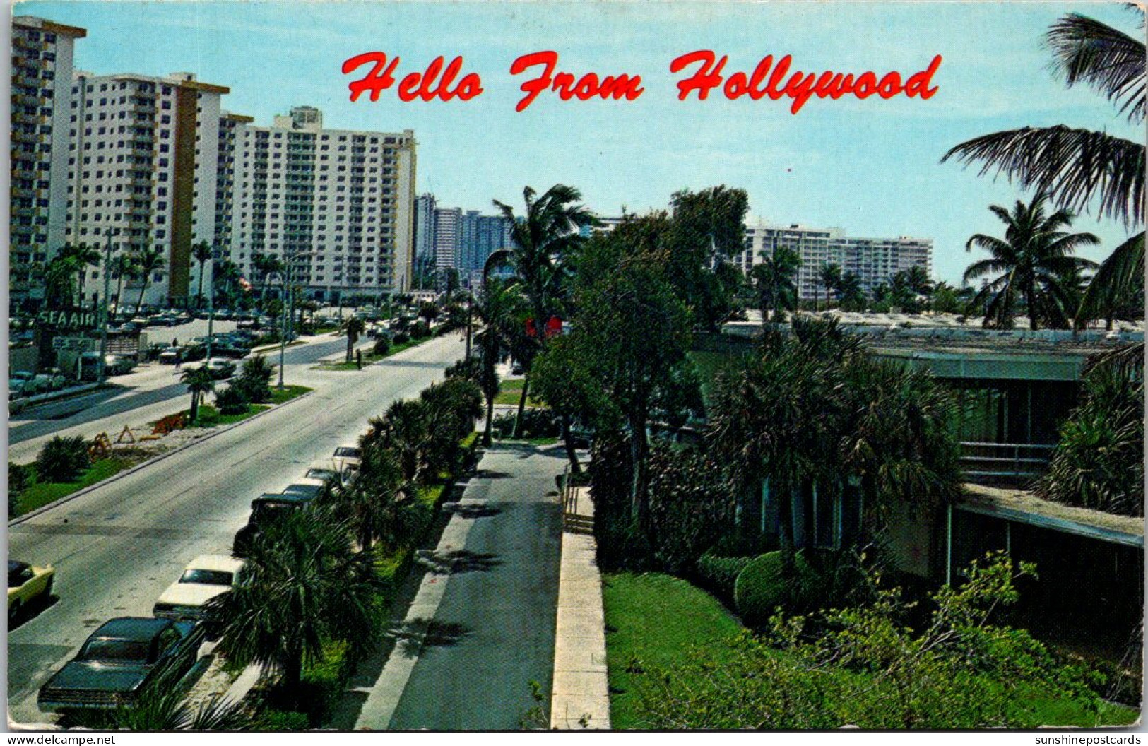 California Hello From Hollywood View Of South Ocean Boulevard 1973 - Los Angeles