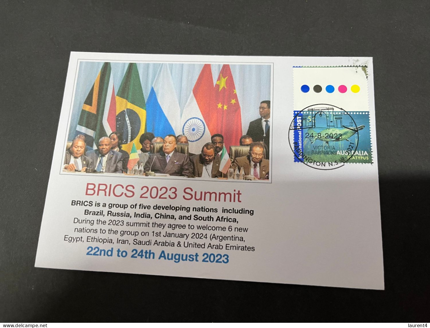 27-8-2023 (3 T 33) BRICS 2023 Summit - Welcome 6 New Members Countries From 1 January 2024 - Covers & Documents