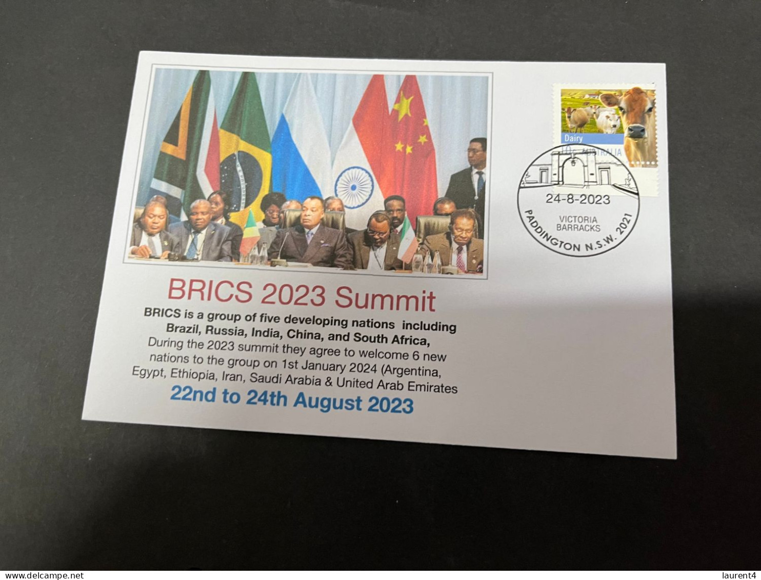 27-8-2023 (3 T 33) BRICS 2023 Summit - Welcome 6 New Members Countries From 1 January 2024 - Covers & Documents