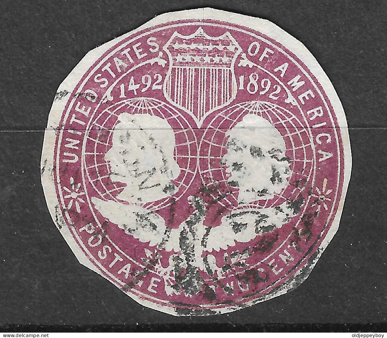 Timbre Entier Postaux United States Of América Postage TWO Cents (1492-1892) - Erinnofilia