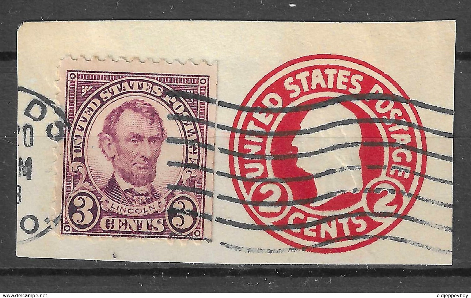 1922 / 1925 N° 230 UNITED STATES POSTAGE PRESIDENT LINCOLN 3 CENTS  OBLITÉRÉ ON COVER 1928  - Erinnofilia