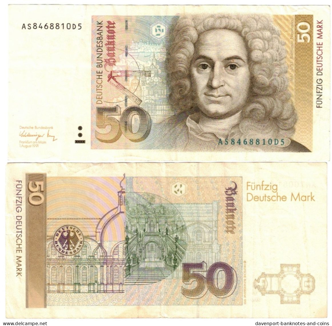 Germany 50 Mark 1991 VF - 50 DM