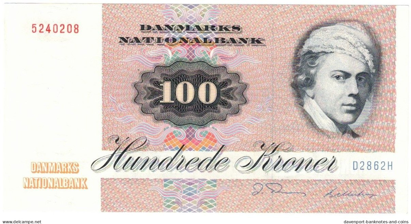 Denmark 100 Kroner 1986 AUNC "Thomasen/Billestrup" - Denemarken