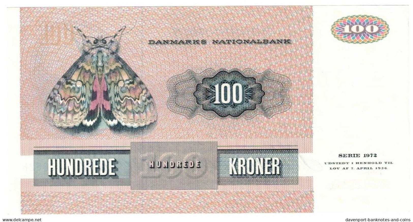 Denmark 100 Kroner 1986 AUNC "Thomasen/Billestrup" - Danemark