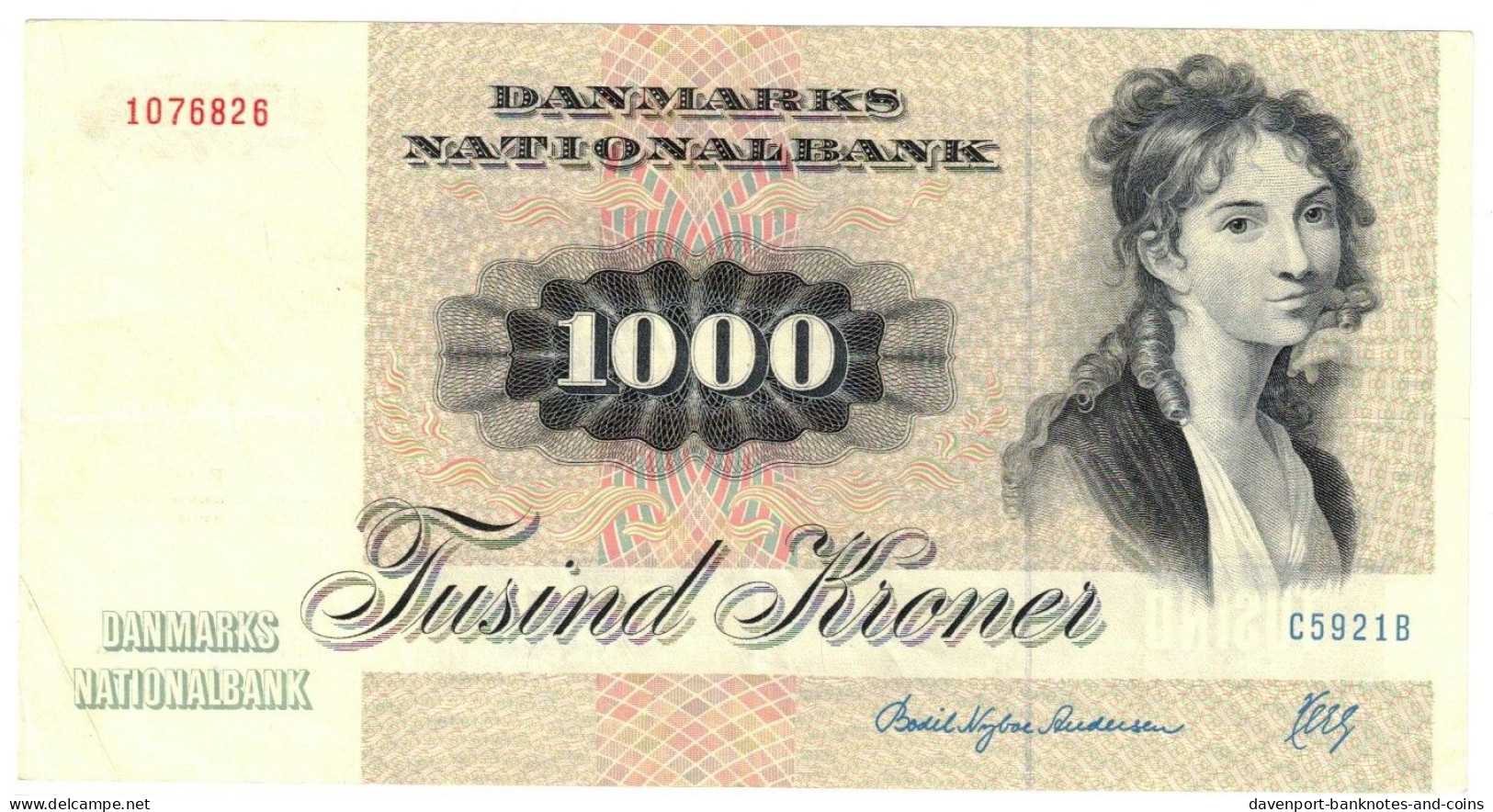 Denmark 1000 Kroner 1992 EF "Andersen/Herly" - Denmark