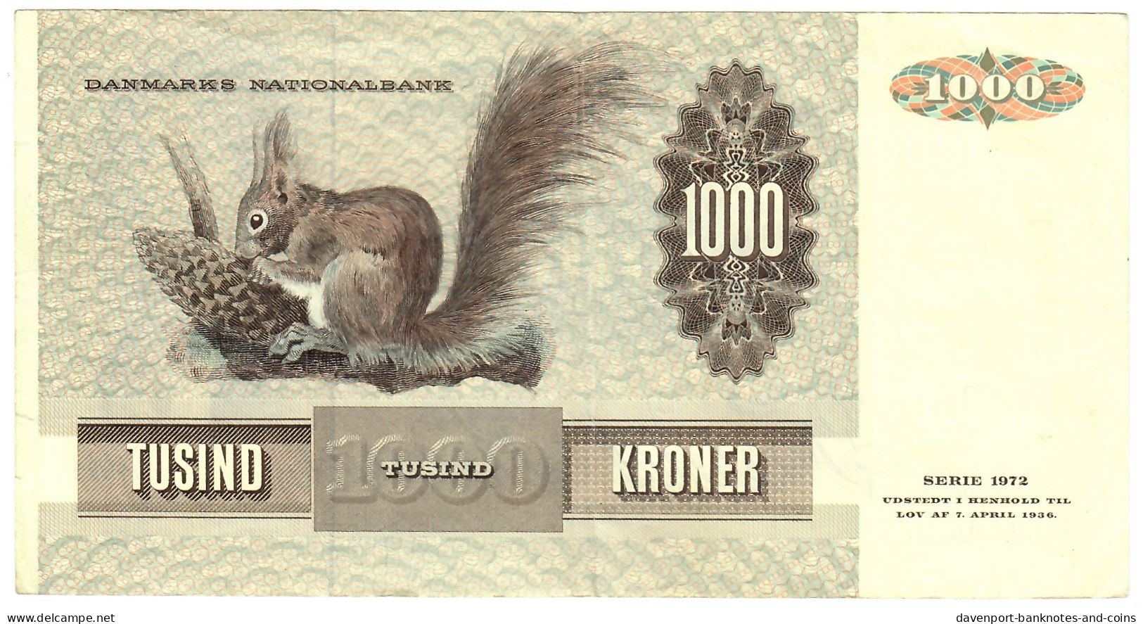 Denmark 1000 Kroner 1992 VF/EF "Thomasen/Herly" - Danemark