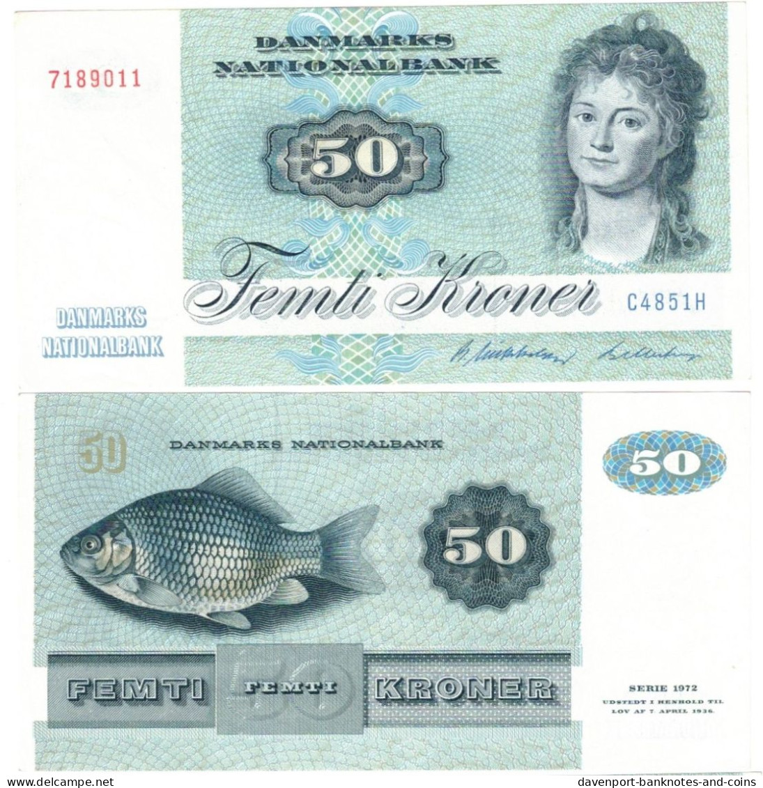 Denmark 50 Kroner 1985 EF "Mikkelsen/Billestrup" - Danemark