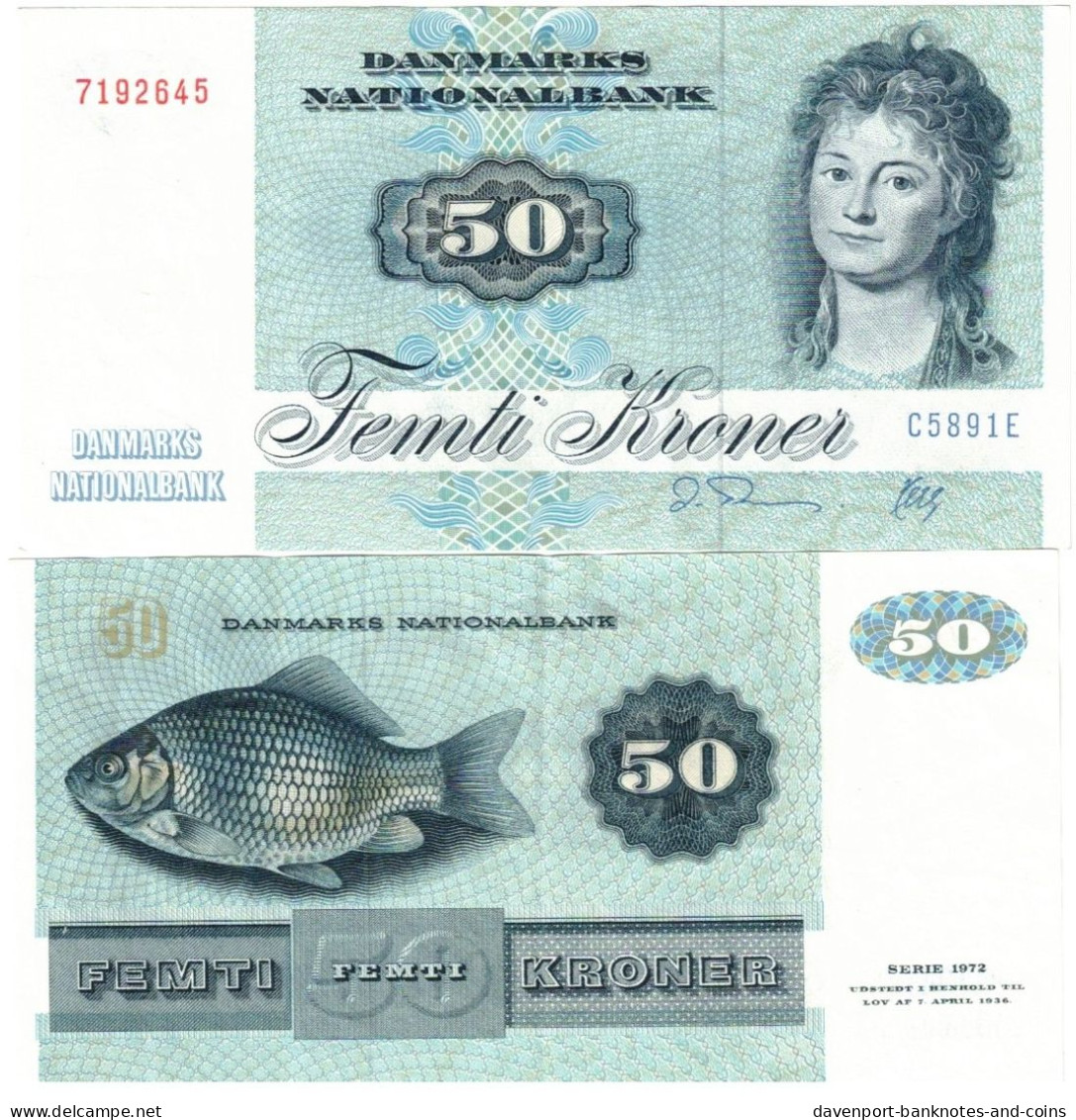 Denmark 50 Kroner 1989 VF/EF "Thomasen/Herly" - Dänemark