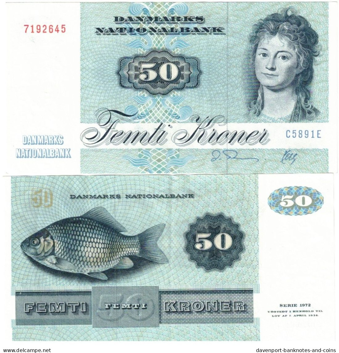 Denmark 50 Kroner 1989 VF/EF "Thomasen/Herly" - Denmark