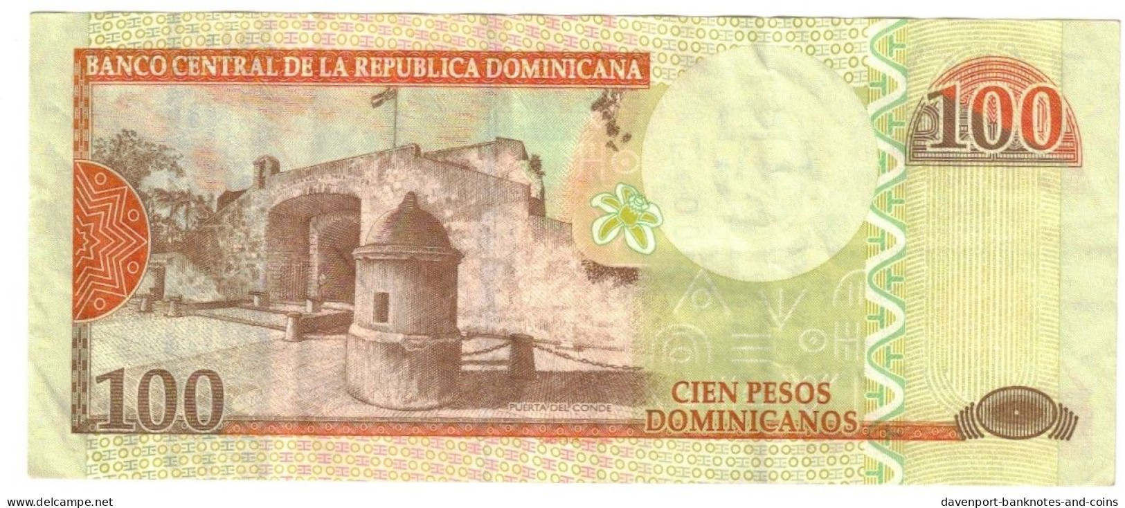 Dominican Republic 100 Pesos 2012 VF/EF "ZZ" Replacement - Dominicana