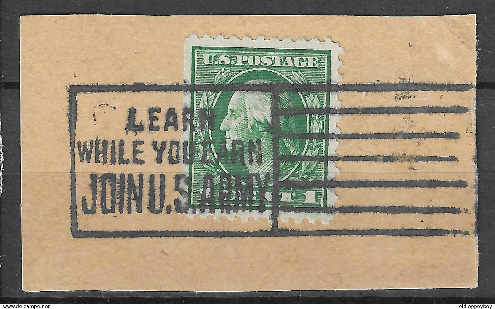 LEARN WHILE YOU EARN JOIN THE U.S.A ARMY US POSTAGE 1 CENTS COVER  - Erinnofilia